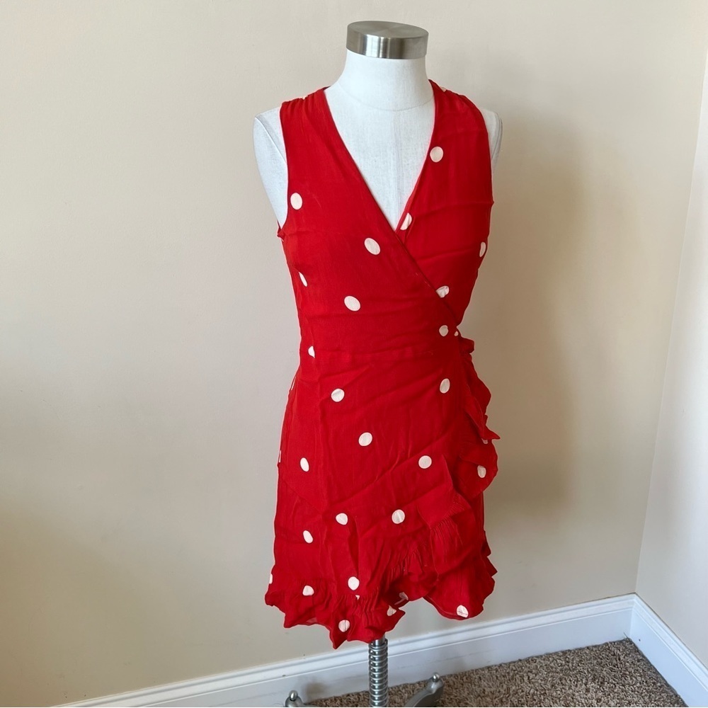 Rails Madison Polka Dot Patterned Chiffon Wrap Dr… - image 6